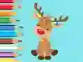 Leikur Coloring Book: Cute Christmas Reindeer á netinu