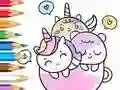 Leikur Coloring Book: A Cup Of Unicorn á netinu