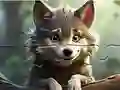 Leikur Jigsaw Puzzle: Smiling Wolf á netinu
