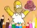 Leikur Coloring Book: Simpson Doughnut á netinu