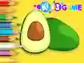 Leikur Coloring Book: Avocado Fruit á netinu