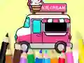Leikur Coloring Book: Ice Cream Car á netinu