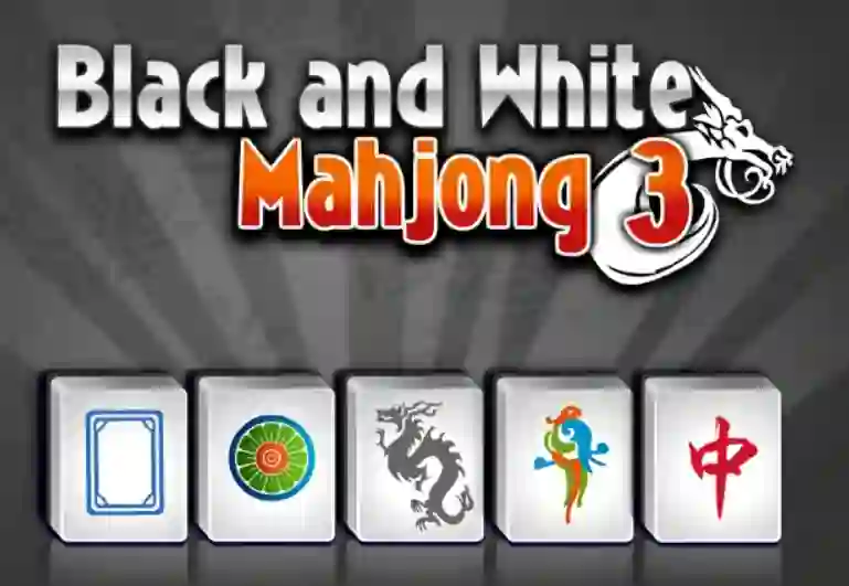 Leikur Black and White Mahjong 3 á netinu