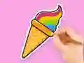 Leikur Coloring Book: Rainbow Ice Cream á netinu