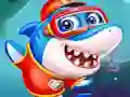 Leikur Little Panda Shark Family á netinu