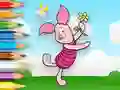 Leikur Coloring Book: Piglet Holds Toy Windmill á netinu