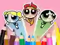 Leikur Coloring Book: The Powerpuff Girls á netinu