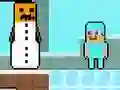 Leikur Noob vs Pro Snowman á netinu