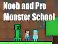 Leikur Noob and Pro Monster School á netinu
