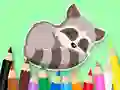 Leikur Coloring Book: Baby Raccoon á netinu