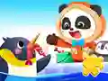 Leikur Jigsaw Puzzle: Baby Panda Antarctic Tour á netinu