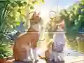 Leikur Jigsaw Puzzle: Cats In Pairs á netinu