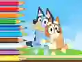 Leikur Coloring Book: Bluey And Bingo Holiday á netinu