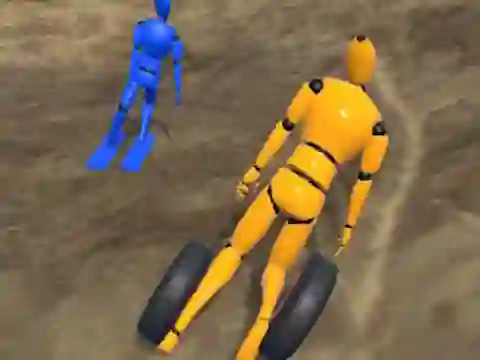 Leikur Ragdoll Racing: Extreme Downhill á netinu
