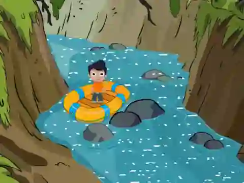 Leikur Rescue the Cute Boy from River á netinu