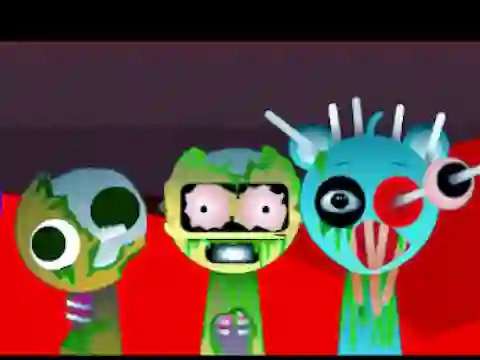 Leikur Sprunki Music Scary Beat Box á netinu