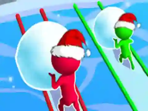 Leikur Snow Race: Christmas Runner á netinu