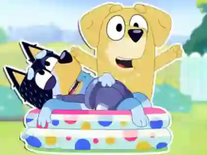 Leikur Jigsaw Puzzle: Bluey Dad Baby á netinu