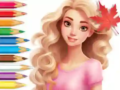 Leikur Coloring Book: Barbie Autumn Tale á netinu