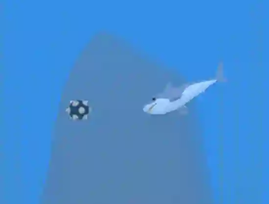 Leikur Lonely Shark Frenzy á netinu