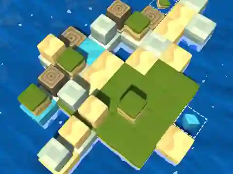 Leikur Cube Island: ASMR Relax Puzzle á netinu