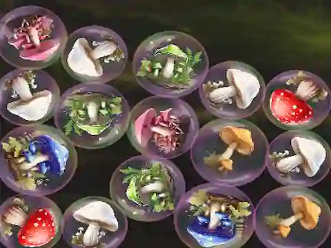 Leikur Merge Mushrooms! á netinu