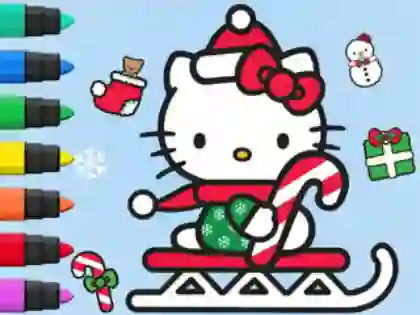 Leikur Coloring Book: Hello Kitty Christmas á netinu