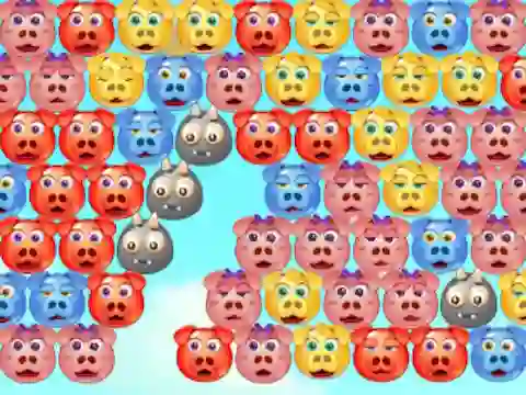 Leikur Bubble Piggies á netinu