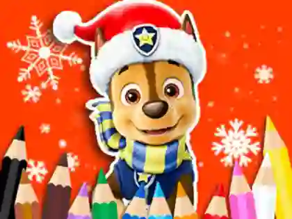 Leikur Coloring Book: PAW Patrol Christmas á netinu