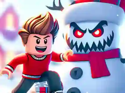 Leikur Jigsaw Puzzle: Roblox Snowball Battle á netinu