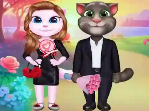 Leikur Kitty Couple Lovely Valentine á netinu