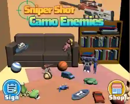 Leikur Sniper Shot Camo Enemies á netinu
