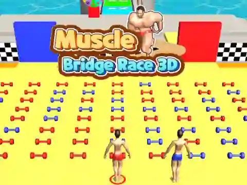 Leikur Muscle Bridge Race 3D á netinu