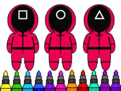 Leikur Coloring Book: Squid Game Mask á netinu