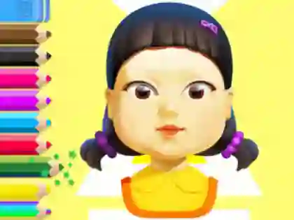 Leikur Coloring Book: Squid Game Doll á netinu