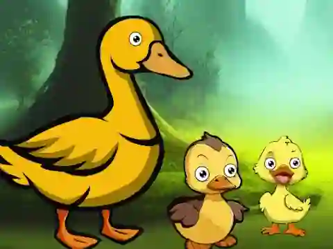 Leikur Duck Family Reach Pond á netinu