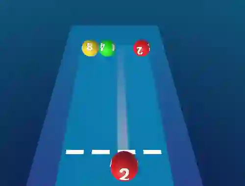 Leikur Merge The Balls 2048 Billiards! á netinu