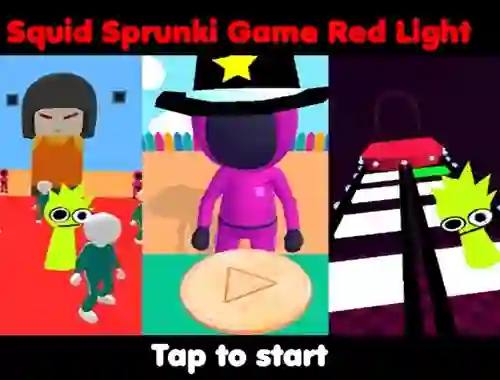 Leikur Squid Sprunki Game Red Light á netinu