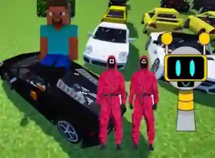 Leikur Minecraft Squid Sprunki Drift Multiplayer á netinu