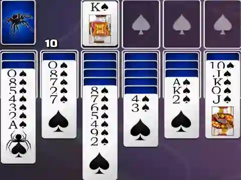 Leikur Spades Spider Solitaire á netinu