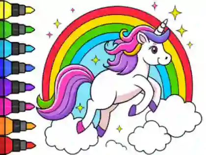 Leikur Coloring Book: Magical Unicorn á netinu