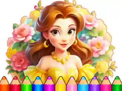 Leikur Coloring Book: Flower Dress Up á netinu