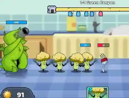 Leikur Food Castle Tower Defense á netinu