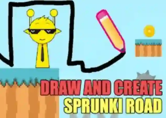 Leikur Draw And Create Sprunki Road á netinu