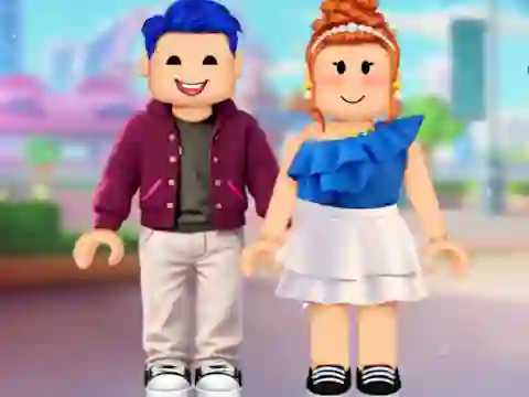Leikur Roblox Couple Dressup á netinu