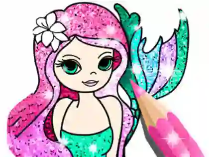 Leikur Coloring Book: Little Mermaid á netinu