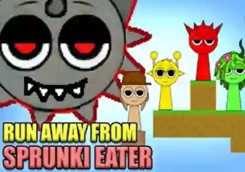 Leikur Run Away From Sprunki Eater á netinu