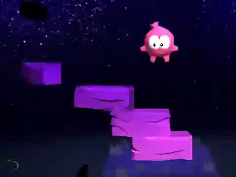 Leikur Om nom Jump á netinu