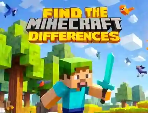 Leikur Find The Differences: Minecraft á netinu
