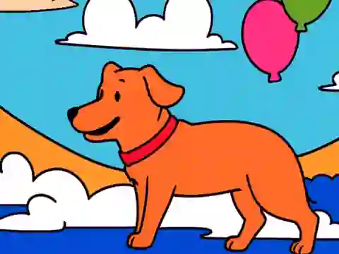 Leikur Color By Code: Yellow Dog á netinu